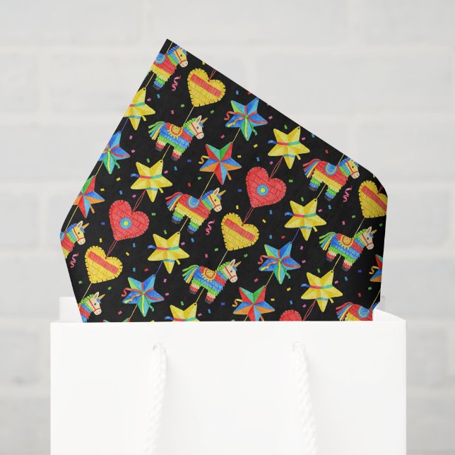 Papel de seda para decoupage de piñata, Fiesta (Sacola de presentes)
