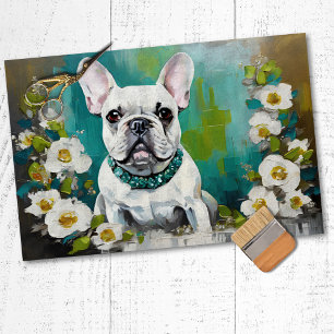 Papel de seda para decoupage French Bulldog French
