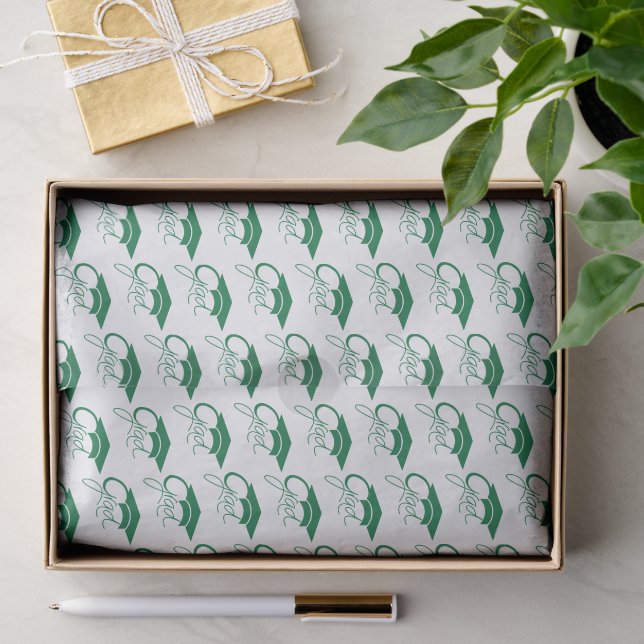 Papel de Seda para Diploma Verde Escuro Moderno Gr (Presente)