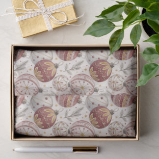 Papel de Seda para Enfeites de Natal em Dourado e