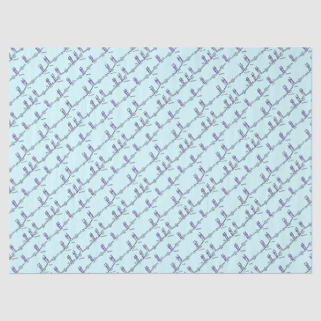 Papel de Seda para Lições de Dança (Azul) (Frente )