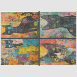 Papel De Seda Para o Artista Cat Themed Lixo Diário 2