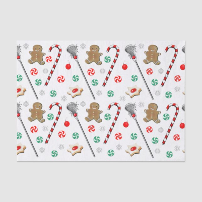 Papel de seda para o Natal do Lacrosse (Frente )