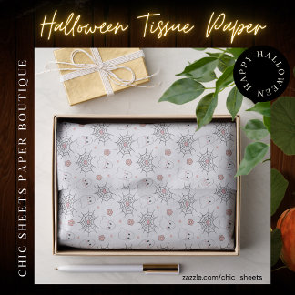 Papel de Seda para Presente de Halloween Feliz