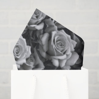 Papel de Seda para Presentes Rosa Preto e Branco