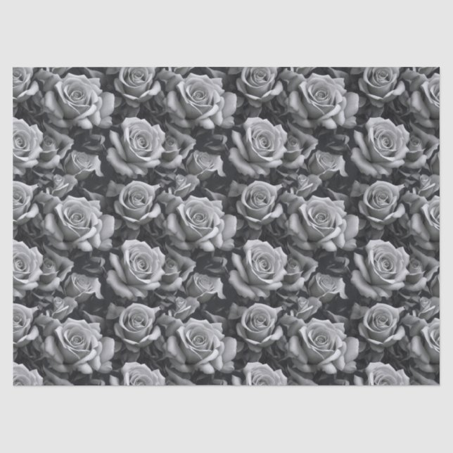 Papel de Seda para Presentes Rosa Preto e Branco (Frente )