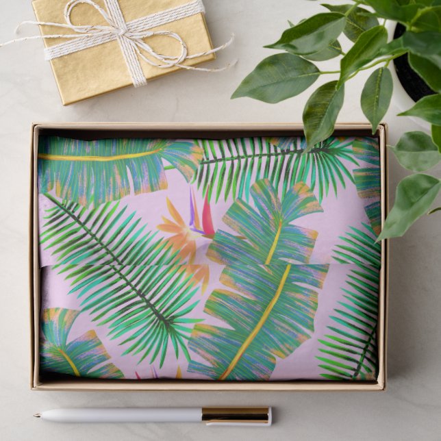 Papel De Seda Paraíso de Palma Rosa (Presente)