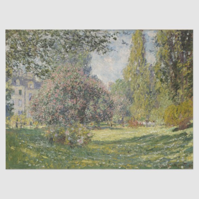 Papel De Seda Parc Monceau - Claude Monet (Frente )