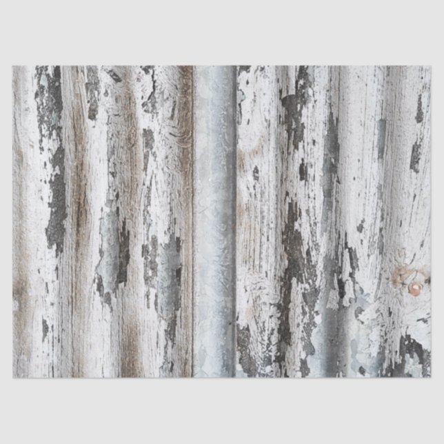 Papel De Seda Parede de de metal ondulado com pintura antiga (Frente )