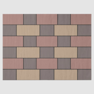 Papel De Seda Parede de Tijolo Rosa Cinza Pêssego