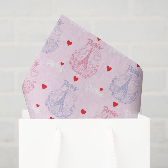 Papel de Seda Paris, Decoupage Torre Eiffel (Sacola de presentes)