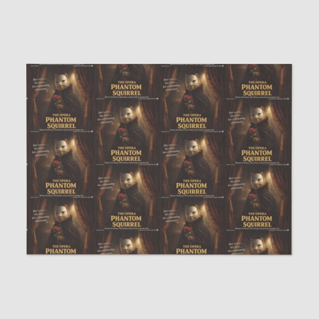 Papel De Seda Paródia de Esquilo Fantasma da Ópera (Frente )