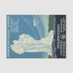 Papel De Seda Parque Nacional Vintage Yellowstone