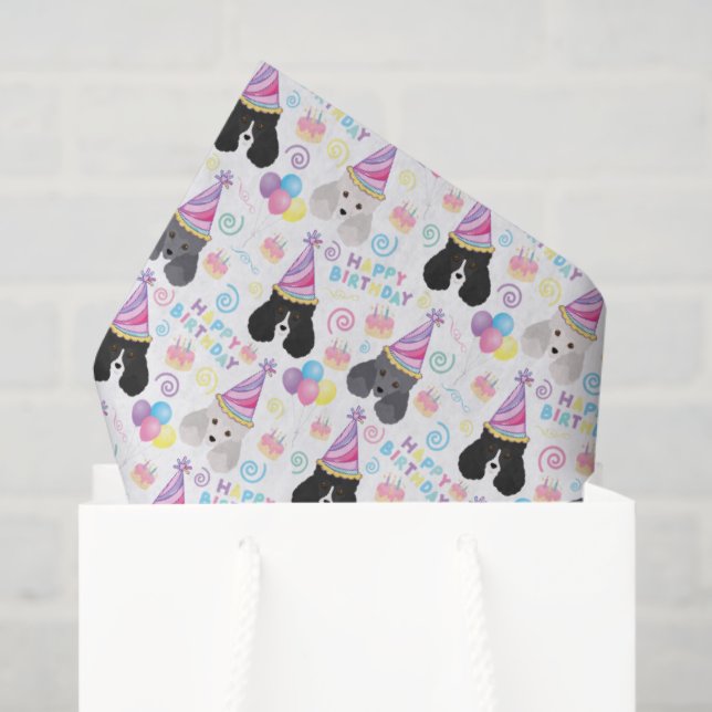 Papel De Seda Parti Poodle Tissue Paper in White (Sacola de presentes)