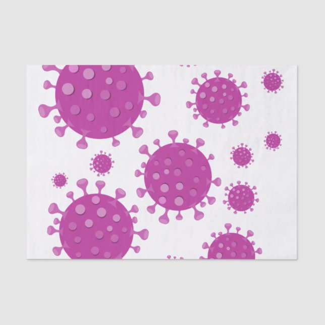 Papel De Seda Partícula Viral Roxa (Frente )