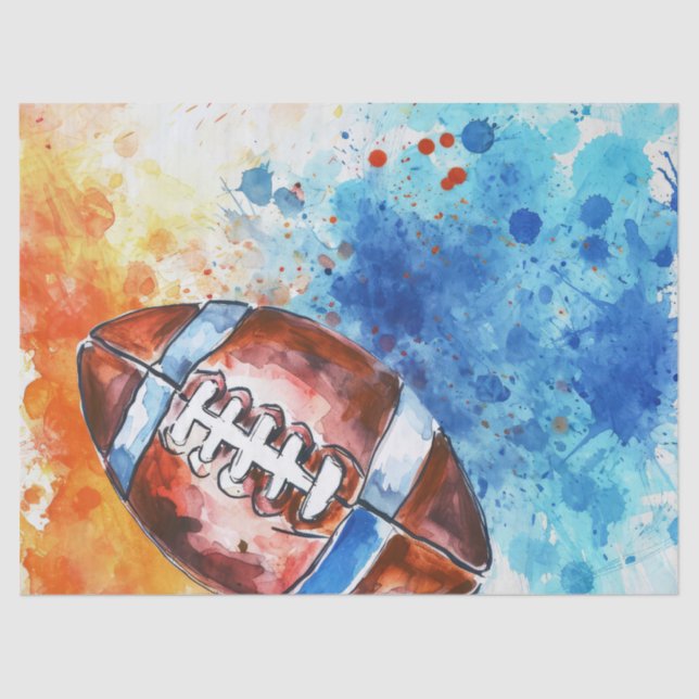 Papel De Seda Partido de Tema de Futebol Personalizado (Frente )