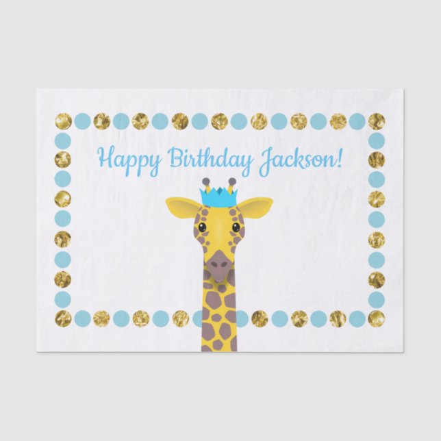 Papel De Seda Partido Giraffe (Frente )