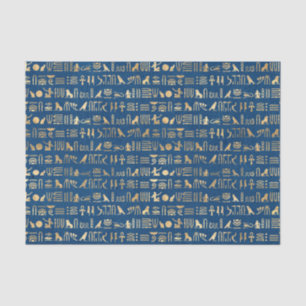 Papel De Seda Partido Pensado Egípcio Ouro Foil