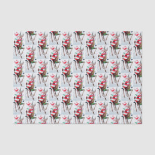 Papel De Seda partido retro do papai noel do natal vintage
