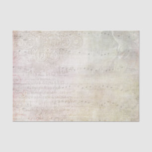 Papel De Seda Partitura desvanecida do estilo do vintage