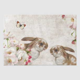 Papel De Seda Páscoa de Decoupage de Música de Flores do Bunny R