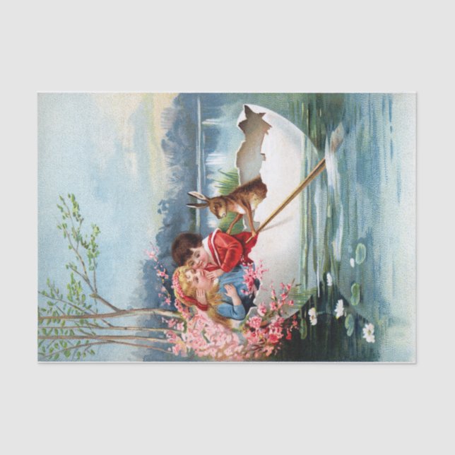 Papel De Seda Páscoa do vintage (Frente )