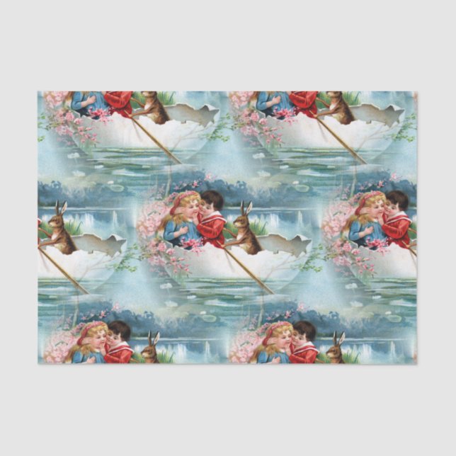 Papel De Seda Páscoa do vintage (Frente )