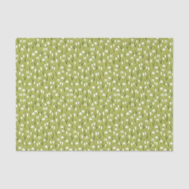 Papel De Seda Páscoa Primavera verde de neves (Frente )