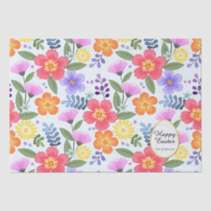 Papel De Seda Páscoa Rosa Vibrante, Colorida, Retirada À Mão