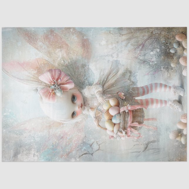 Papel De Seda Páscoas Brancas e Ovos (Frente )