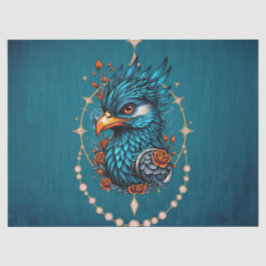 Papel De Seda Pássaro azul majestoso entoante