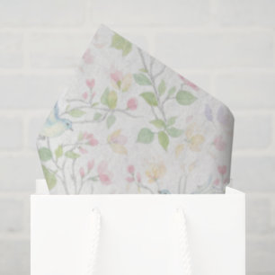 Papel De Seda Pássaro Delicado da Primavera Personalizado - Embr