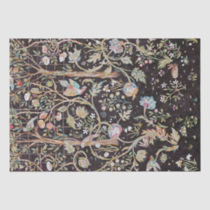 Papel De Seda Pássaro e Coelho no Jardim Flor, William Morris