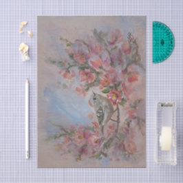 Papel De Seda Pássaro Estrelinha-de-coroa-rubi