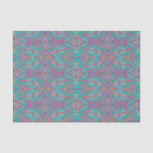 Papel De Seda Pássaros árabes Bohemian Boho Turquoise