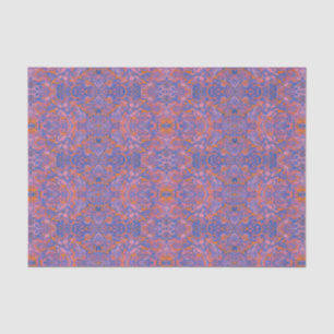 Papel De Seda Pássaros árabes Bohemian Oriental Boho Blue Orange