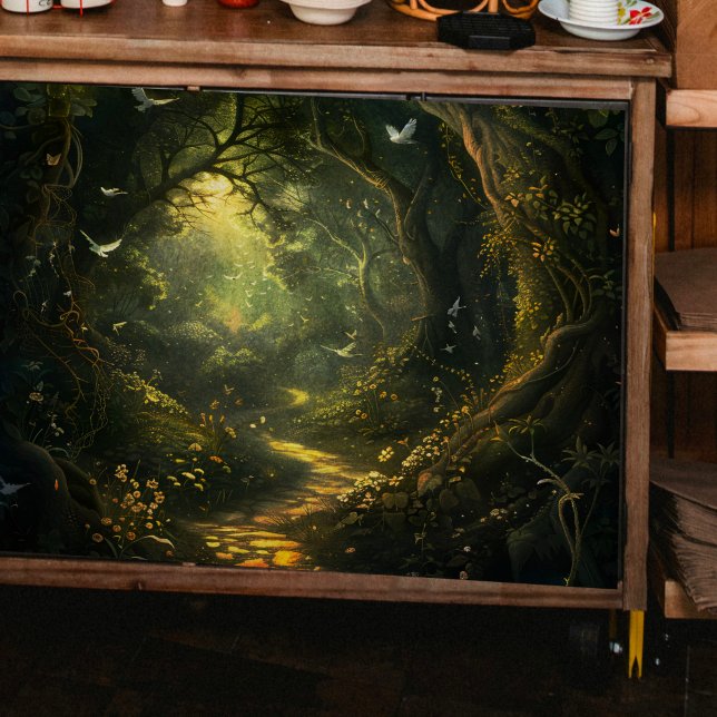 Papel De Seda Pássaros Brancos na Nuvem Secreta do Vale (Criador carregado)