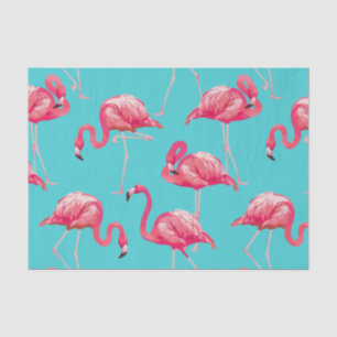 Papel De Seda Pássaros cor-de-rosa do flamingo no fundo de