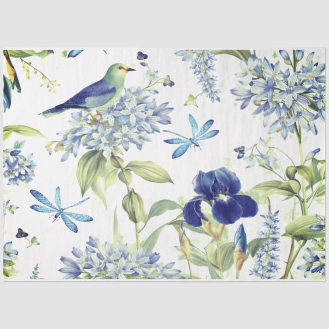 Papel De Seda Pássaros da Primavera  (Frente )