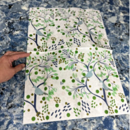 Papel De Seda Pássaros da Vida Selvagem do Havaí Floral Tropical