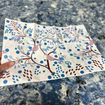 Pássaros da Vida Selvagem do Havaí Floral Tropical