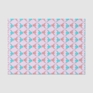 Papel De Seda Pássaros de Amor, Rosa e Azul