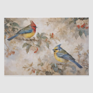 Papel De Seda Pássaros e Galhos Decoupage
