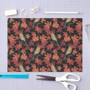 Papel De Seda Pássaros em árvore de bordo