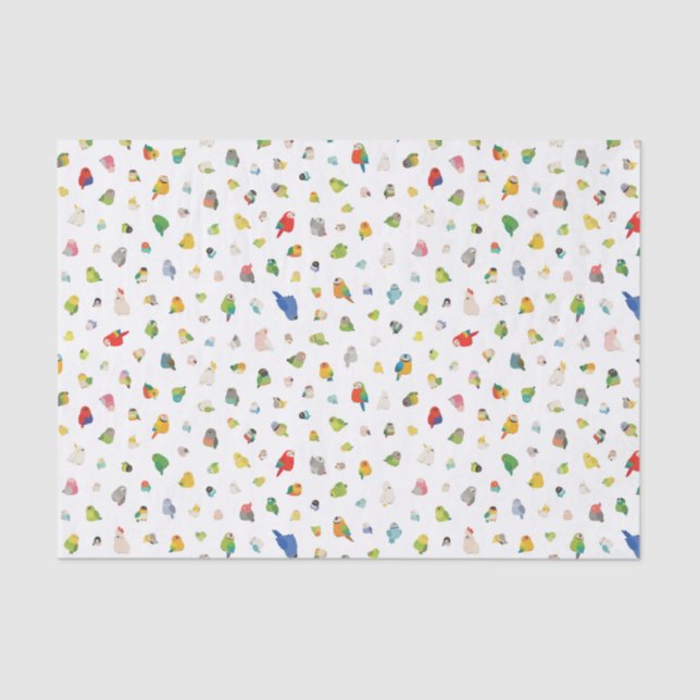 Papel De Seda Pássaros pequeninos (Frente )