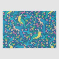 Pássaros Tropicais e Flores