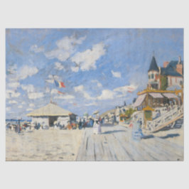 Papel De Seda Passeio de barco na praia em Trouville por Monet