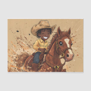 Papel De Seda Passeio de Vaqueiro de Desenho Animado Alto