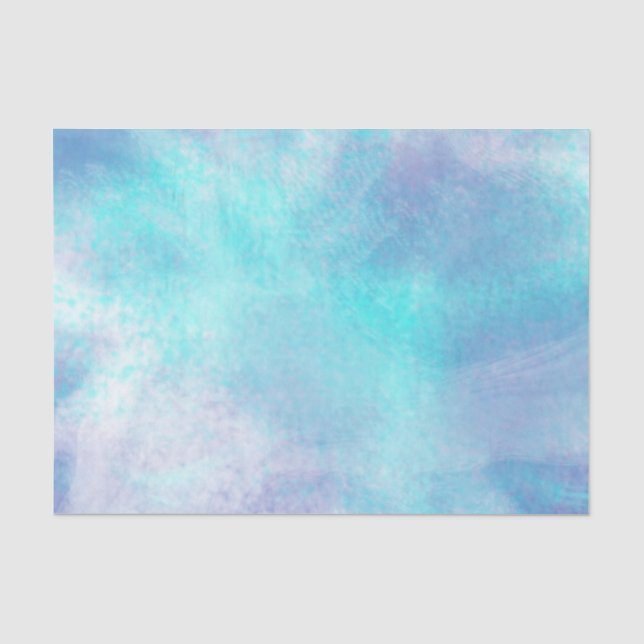Papel De Seda Pastéis Abstrato Aqua (Frente )