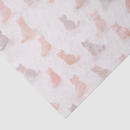 Papel De Seda Pastel Cats Tissue Paper
